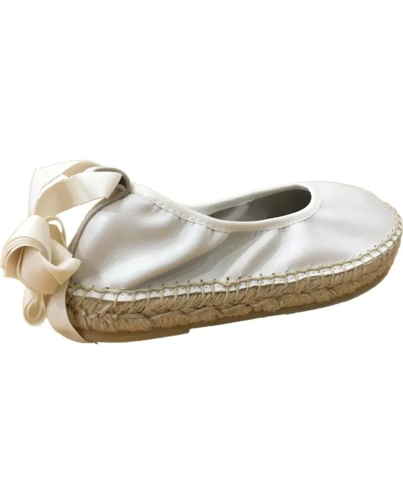 Bailarinas de Niña YOWAS ALPARGATA PIEL PISO ESPARTO BEIGE
