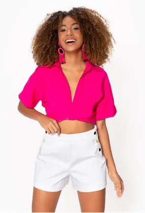 Blusa camisera manga corta