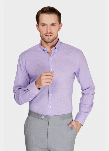 CAMISA MICRO PATA DE GALLO MORADA