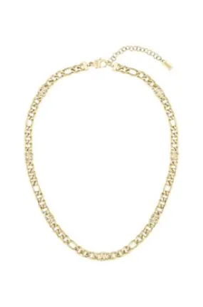 Collar de cadena dorado con monogramas Double B