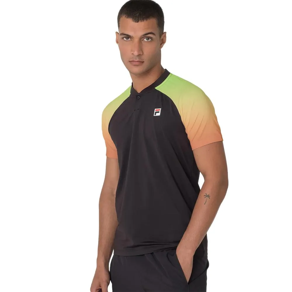 Fila Polo Masculino Training Shirt_Classic Black/Printed_Color