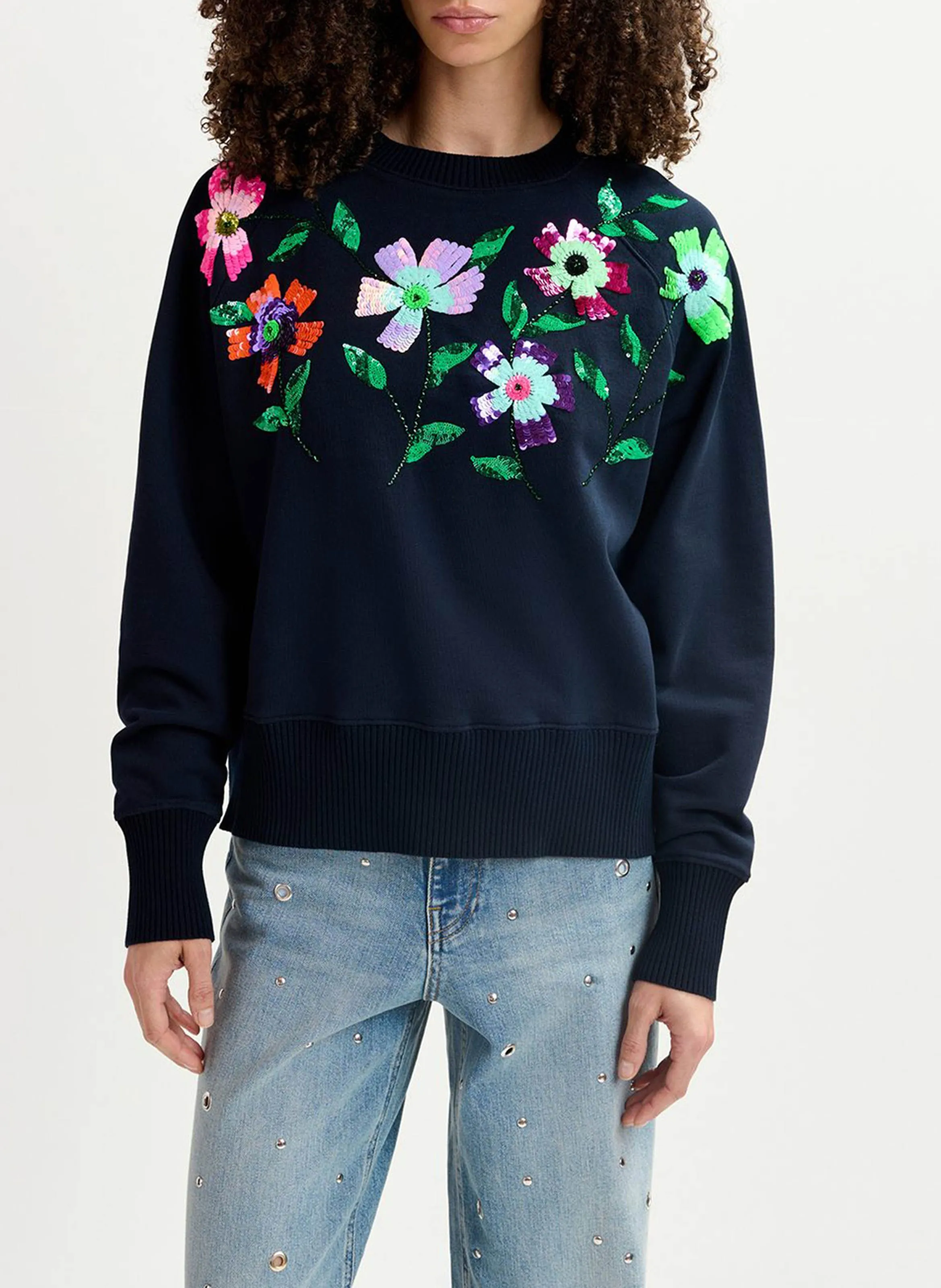 GRAAF - Jersey recto de mezcla de algodón orgánico con cuello redondo en multicolor