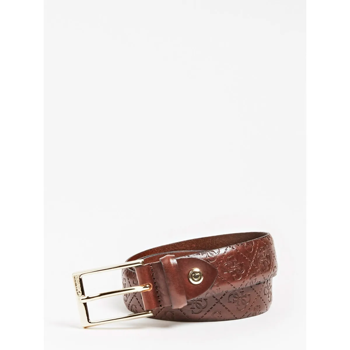 Guess 4G Logo Cinturón ajustable para hombre en marrón