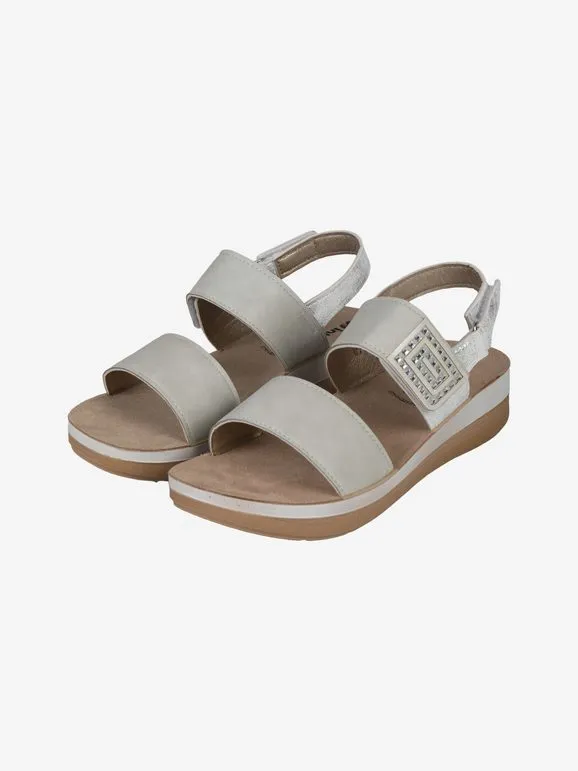 Inblu Sandalias de mujer con doble cierre de velcro.