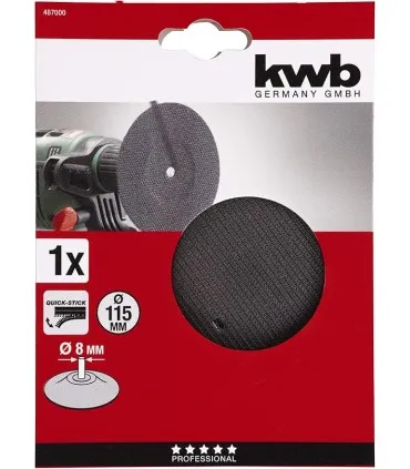 KWB Acc. Plato velcro 115mm 8mm para taladro