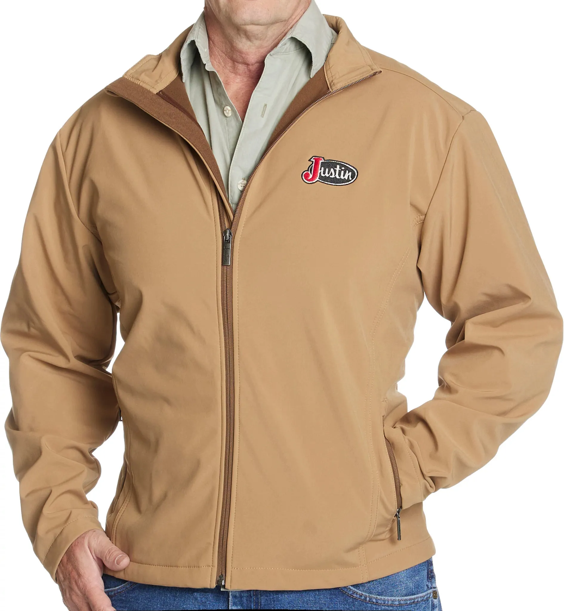 Laminated Full-Zip Jacket