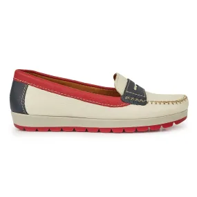 MOCASN PAMPA SOFT BEIGE, ROJO Y AZUL