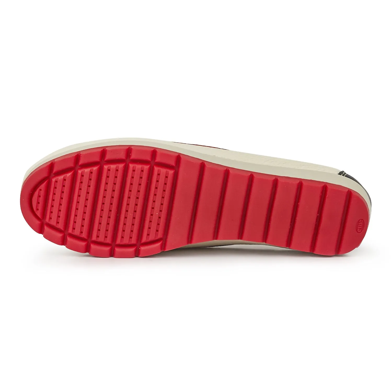 MOCASN PAMPA SOFT BEIGE, ROJO Y AZUL