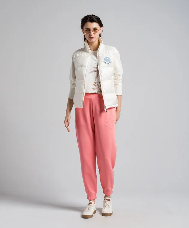 Moncler White jacket with logo patch
