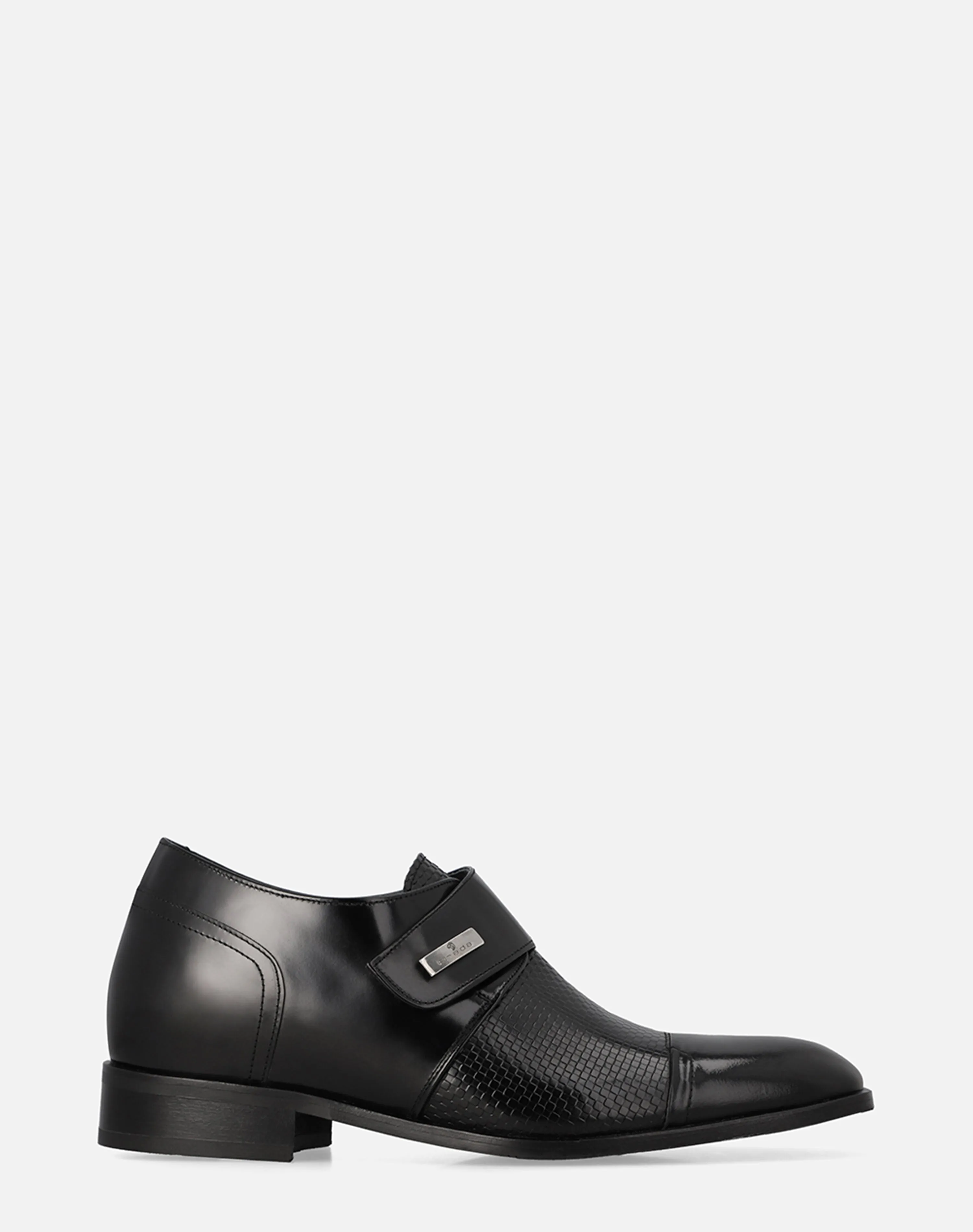 Monk color negro en piel de Flor antique