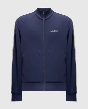 Palm Angels Purple sports jacket with logo embroidery