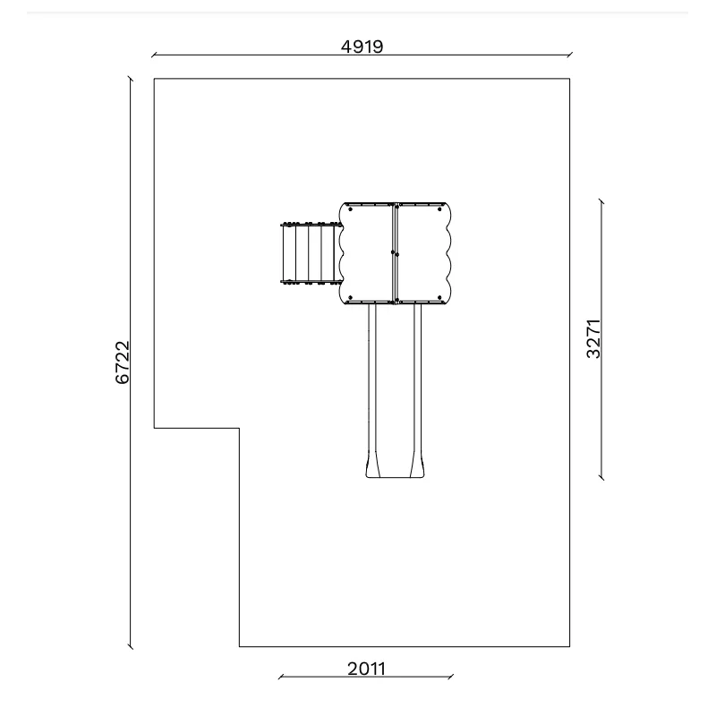PARQUE INFANTIL CON MINI TORRE, TOBOGAN Y TECHO 35T0640