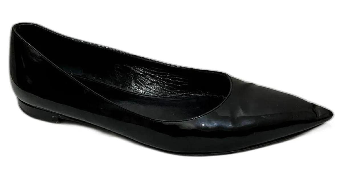 Saint Laurent Saint-Laurent París 10 bailarinas negras clásicas Negro 