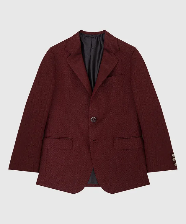 Stefano Ricci Patterned wool and silk jacket for children