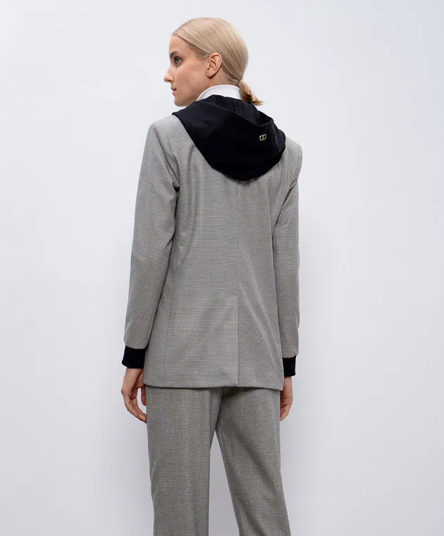 Twinset Gray patterned jacket