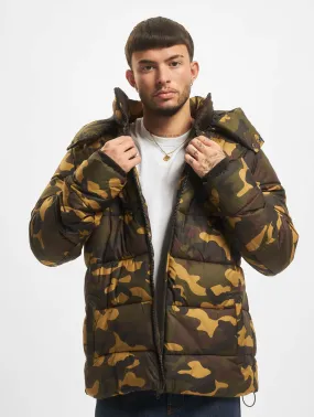 Urban Classics Urban Classics Hooded Camo Puffer Jackets