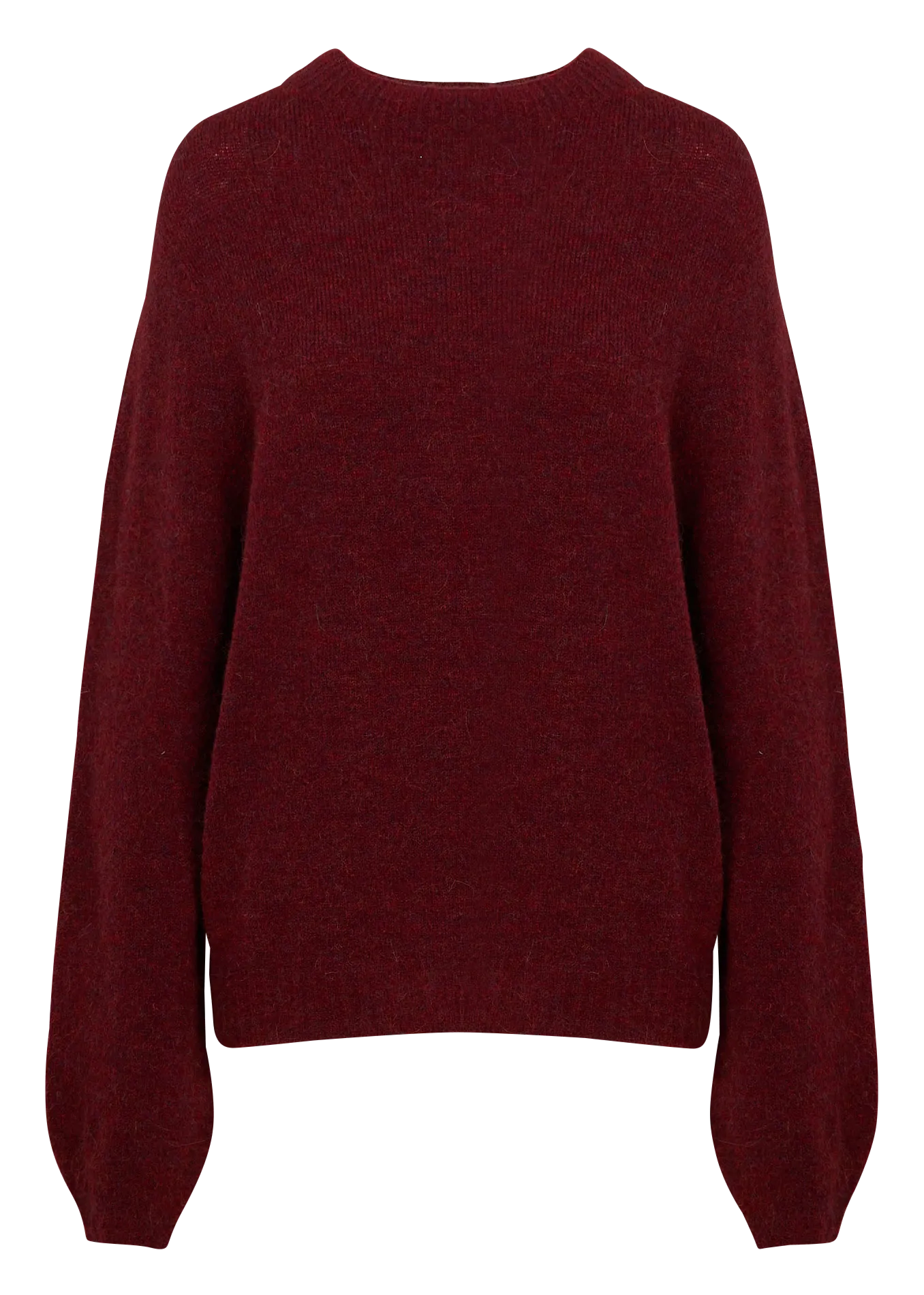 WAYNE - Jersey recto de mezcla de punto con cuello redondo en rojo