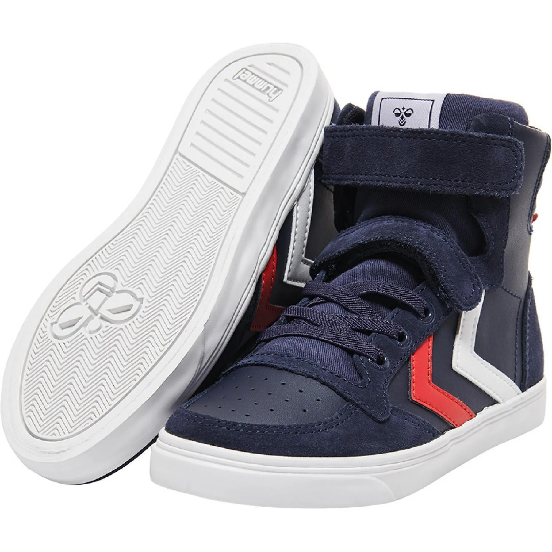 Zapatillas niños Hummel slimmer stadil leather high [Tamaño 34]
