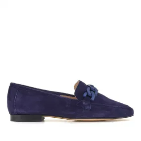 Zapatos planos Redlove azul con detalle de cadena amandine